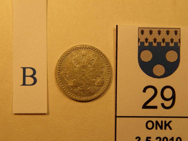 kohde_029_b.jpg - Kohde 29, tunnuspuoli 25 p 1866 SNY 266.1.1. Kaunis! Kl 8/9, lh 720,-.