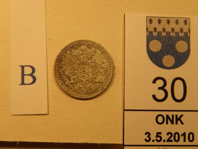 kohde_030_b.jpg - Kohde 30, tunnuspuoli 25 p 1866 SNY 266.1.1. Kl 7/8, lh 200,-.