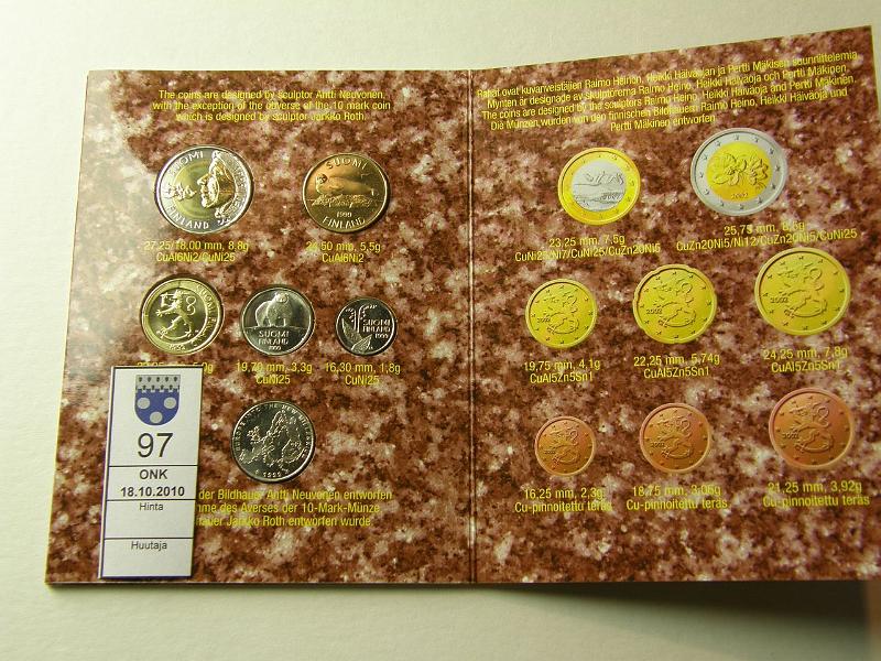 kohde_097_a.jpg - Kohde 97, l�ht�hinta: 14 &euro; Vuosisarja 1999 II sis. liekinpuhaltaja 10 mk, kunto: 9.