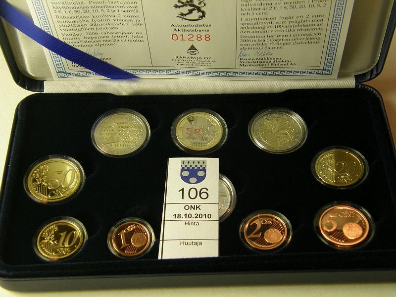 kohde_106_a.jpg - Kohde 106, lhthinta: 40 € Vuosisarja 2006 II proof, 1nst-2x2 (Eduskuntauudistus), hopeinen jetoni, kotelo+laatikko, painos 3300, kunto: 10.