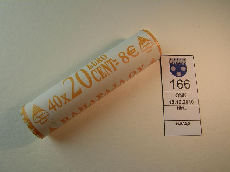 kohde_166_a.jpg - Kohde 166, lhthinta: 200 € 20 snt 2000 RP rulla, vl nkyy, painos 500 000, harvinainen, kunto: 9.