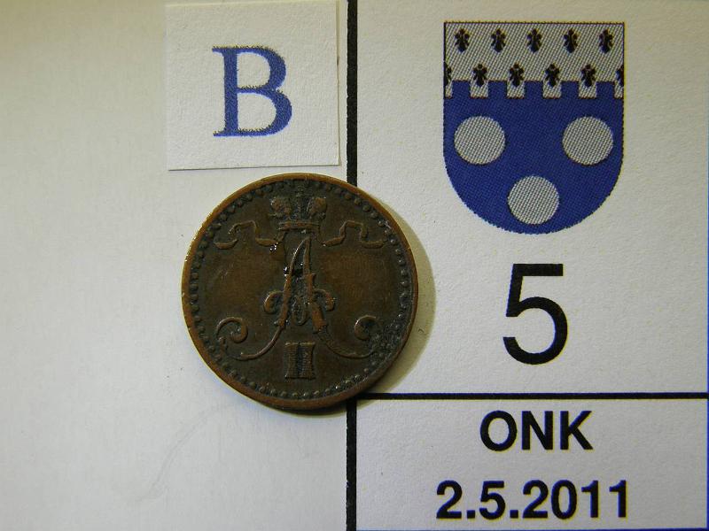 kohde_005_b.jpg - Kohde 5, tunnuspuoli, lhthinta: 20 € 1 p 1866 SNY 3.1, kunto: 5.