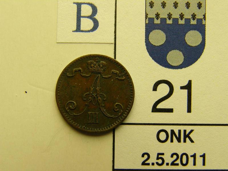 kohde_021_b.jpg - Kohde 21, tunnuspuoli, lhthinta: 90 € 1 p 1884, kunto: 5.