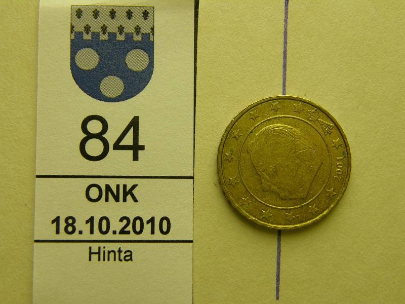 kohde_084_a.jpg - Kohde 84, tunnuspuoli, lhthinta: 75 € / myyntihinta: 130 € 20 s Belgia 2001 meistin kiertym 35 ast., kunto: 5.