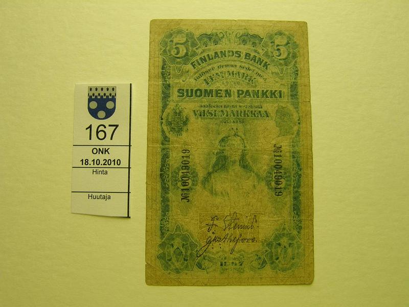 kohde_167_a.jpg - Kohde 167, lhthinta: 50 € 5 mk 1897 SNY 129.2, 10049019 Stenius-Ahlfors, prep, kunto: 3.