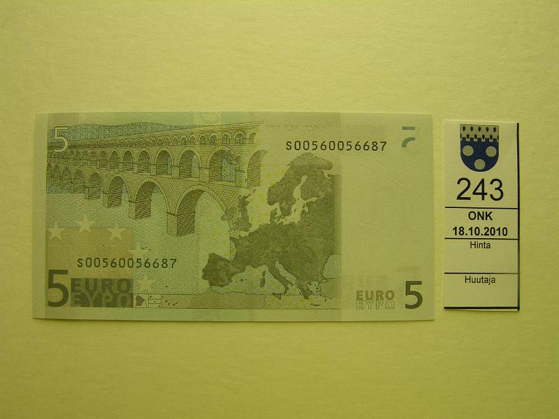 kohde_243_a.jpg - Kohde 243, lhthinta: 12 € 5 € 2002 Italia S00560056687 Dui. J001G4, kunto: 9.