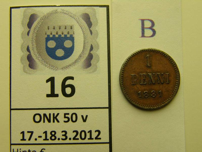 k-0016-b.jpg - Kohde 16 (kuva 2/2), l�ht�hinta: 12 &euro; / myyntihinta: 31 &euro; 1 p 1881 puhd, kunto: 6