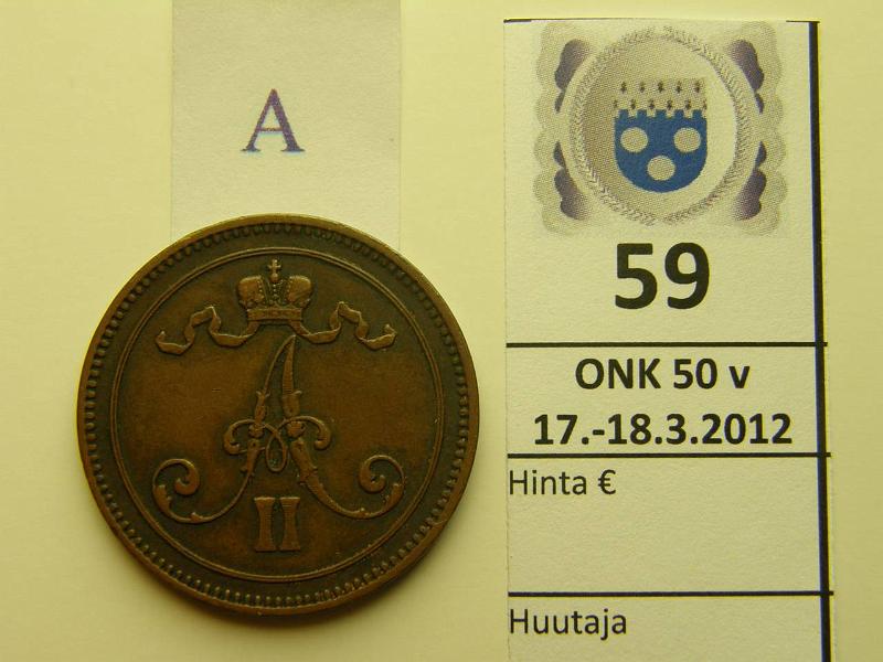 k-0059-a.jpg - Kohde 59 (kuva 1/2), l�ht�hinta: 20 &euro; 10 p 1865 , kunto: 5/6