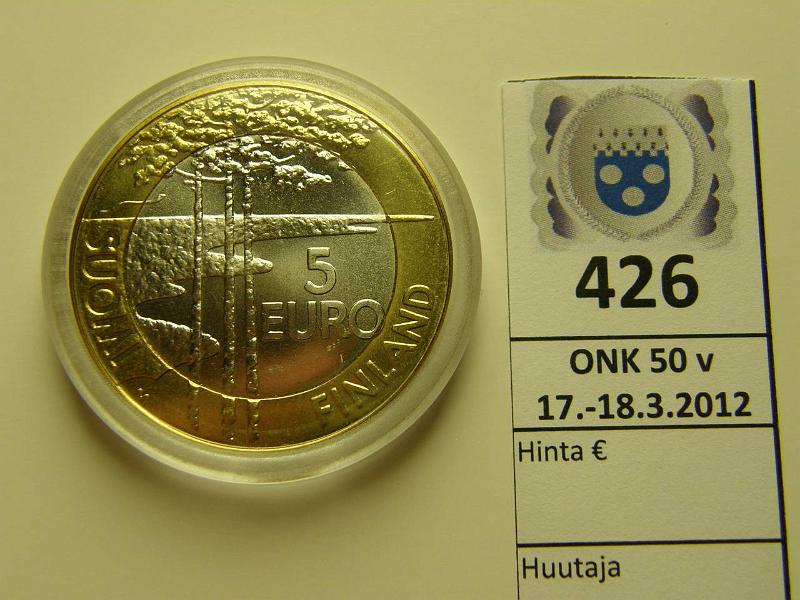 k-0426-a.jpg - Kohde 426, lhthinta: 10 € / myyntihinta: 14 € 5 € 2003 jkiekko, "Jutin vitonen", kapseli, kunto: 10