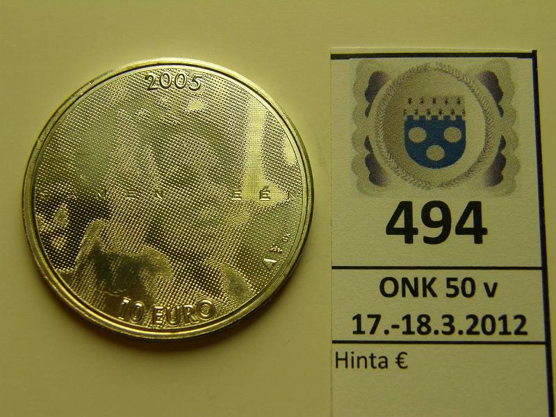 k-0494-a.jpg - Kohde 494, lhthinta: 15 € / myyntihinta: 15 € Hollanti 10 € 2005 KM#261 Ag 17, 8g/925 Beatrix 25v kuningattarena, kunto: 9