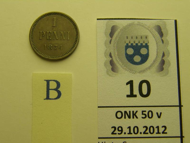 k-0010-b.jpg - Kohde 10 (kuva 2/2), lhthinta: 10 € 1 p 1874, kunto: 6