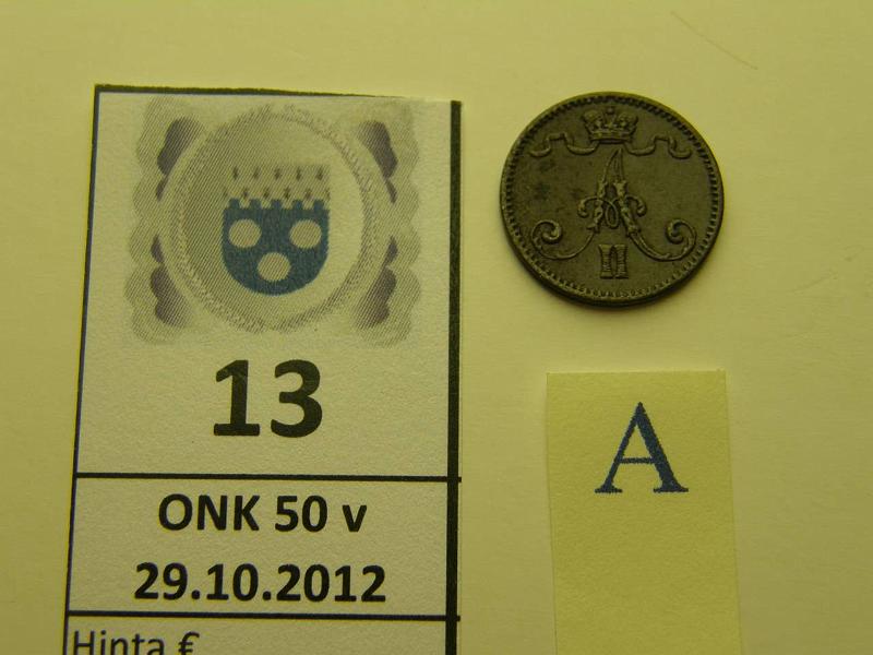 k-0013-a.jpg - Kohde 13 (kuva 1/2), l�ht�hinta: 10 &euro; 1 p 1876, kunto: 6