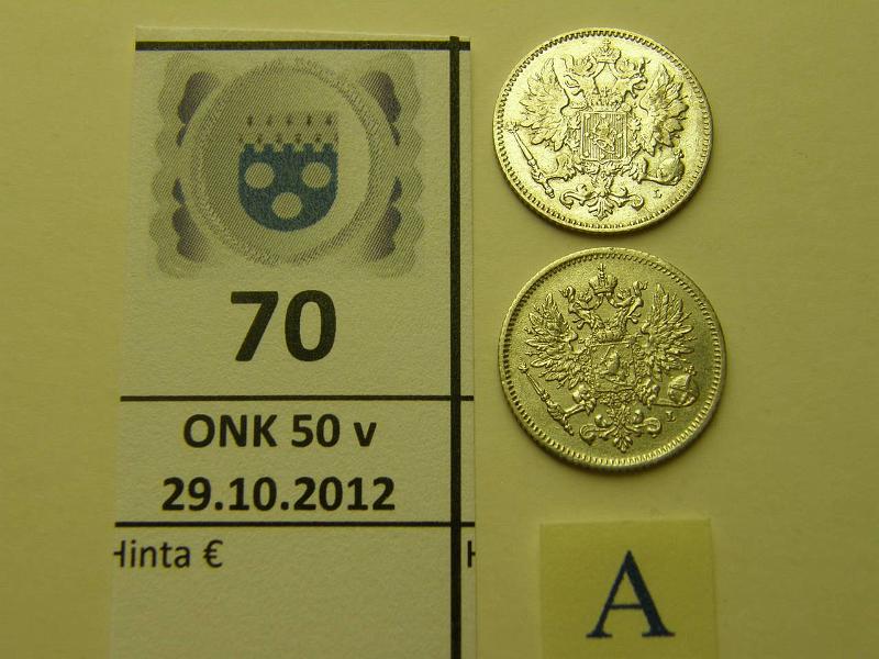 k-0070-a.jpg - Kohde 70 (kuva 1/2), lhthinta: 40 € 25 p 1901, -10 Ag, kunto: 6,7