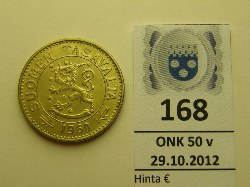 k-0168-a.jpg - Kohde 168, lhthinta: 40 € 50 mk 1960, kunto: 8
