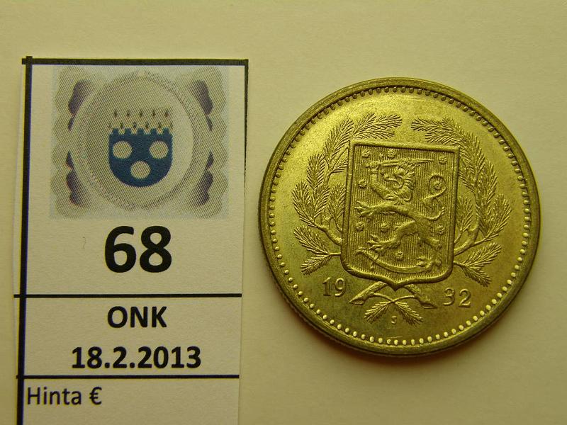 k-0068-a.jpg - Kohde 68, lhthinta: 40 € 20 mk 1932 kaunis!, kunto: 8