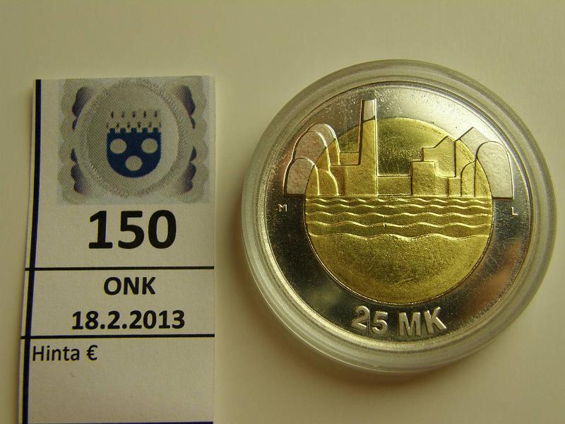 k-0150-a.jpg - Kohde 150, l�ht�hinta: 5 &euro; 25 mk 1997 Itsen�isyys 80v, kapseli, kunto: 9