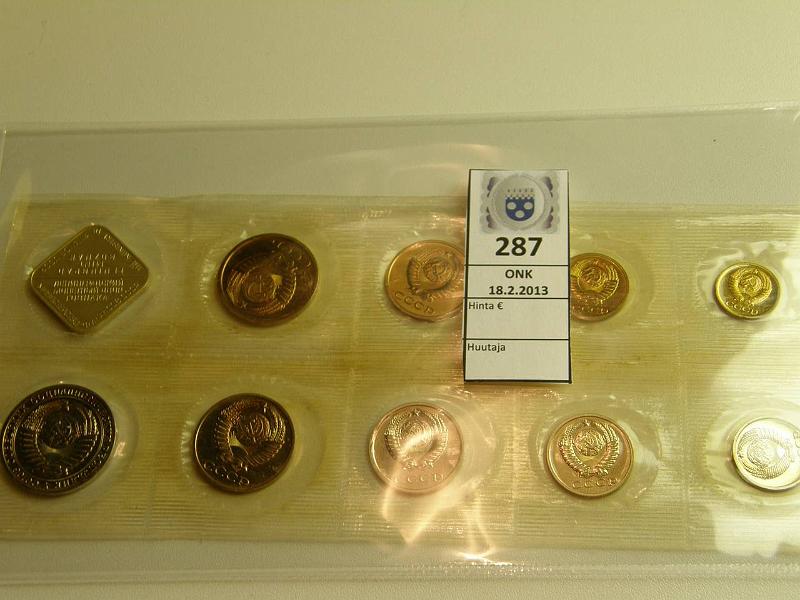 k-0287-a.jpg - Kohde 287, lhthinta: 20 € 1986 1kop1rpl (9) muovivakuumissa, kunto: 9