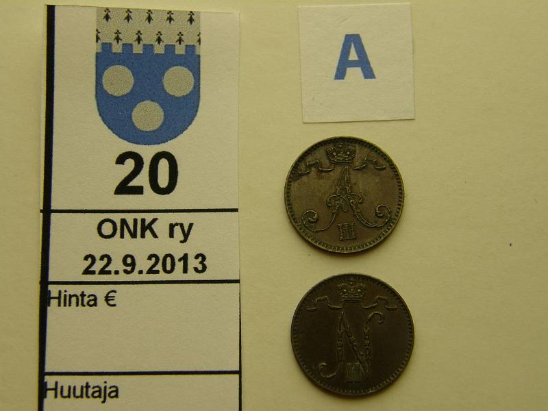 k-0020-a.jpg - Kohde 20 (kuva 1/2), lhthinta: 5 € / myyntihinta: 5 € 1 p 1894, -95, kunto: 6,5