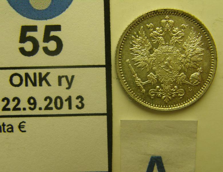 k-0055-a.jpg - Kohde 55 (kuva 1/2), l�ht�hinta: 100 &euro; / myyntihinta: 120 &euro; 50 p 1890 Ag, Loistelias!, kunto: 9/8