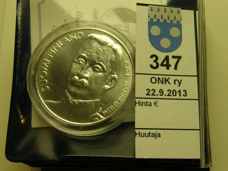 k-0347-a.jpg - Kohde 347, lhthinta: 115 € / myyntihinta: 115 € 10 € 2003 (5) Ag, Mannerheim, kapselit, muovikotelot, tod, kunto: 10