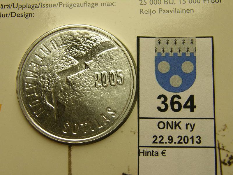 k-0364-a.jpg - Kohde 364, lhthinta: 16 € / myyntihinta: 17 € 10 € 2005 Ag, Tuntematon sotilas, kortissa, kunto: 10