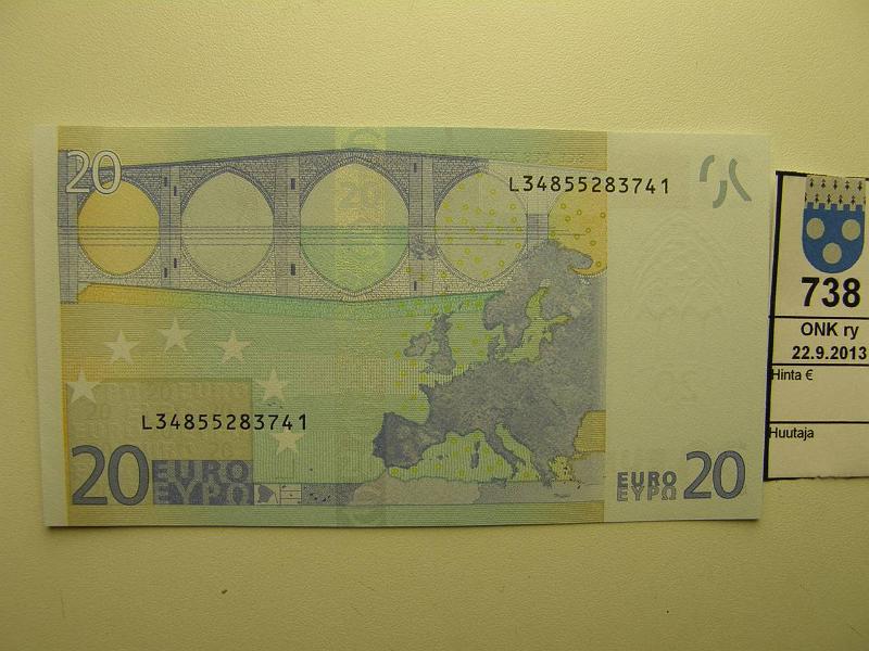 k-0738-a.jpg - Kohde 738, lhthinta: 100 € / myyntihinta: 155 € Suomi 3/2/L/G14 L34855283741 Tri G014 H6, harv. laatta, kunto: 9