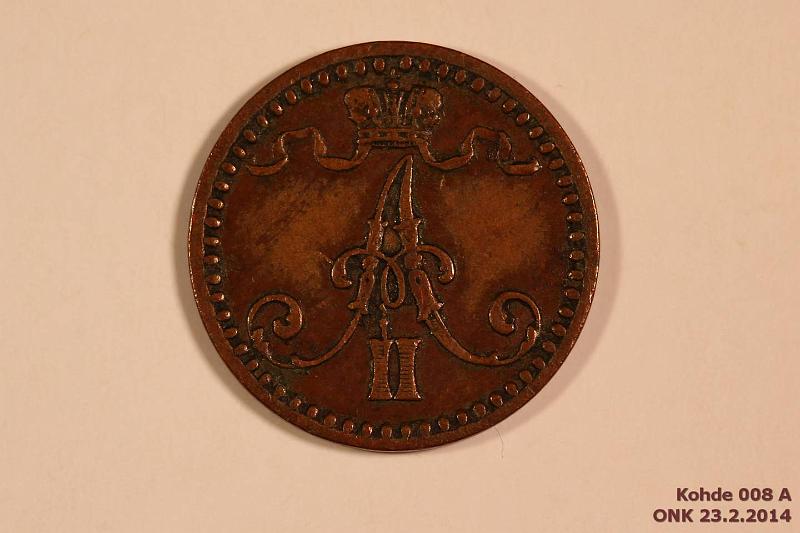 k-0008-a.jpg - Kohde 8 (kuva 1/2), lhthinta: 10 € / myyntihinta: 36 € 1 p 1869 SNY 5.1, likaa, eprv, pmv, kunto: 5