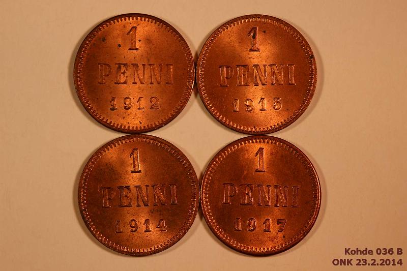 k-0036-b.jpg - Kohde 36 (kuva 2/2), lhthinta: 20 € / myyntihinta: 38 € 1 p 1912-17 (4) 1912, 14, 15, 17, osassa ephpja, loisteliaat!, kunto: 9