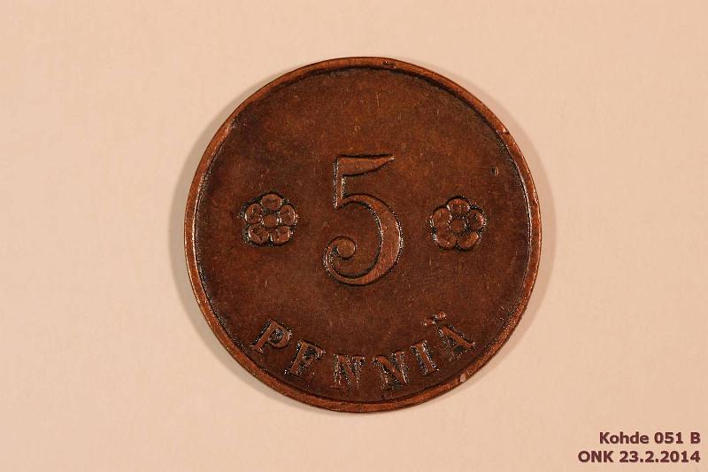 k-0051-b.jpg - Kohde 51 (kuva 2/2), lhthinta: 30 € / myyntihinta: 66 € 5 p 1918 KV I SNY 94.1, kunto: 5