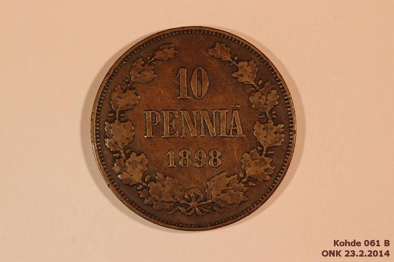 k-0061-b.jpg - Kohde 61 (kuva 2/2), lhthinta: 45 € / myyntihinta: 80 € 10 p 1898 Eprvja, kunto: 4
