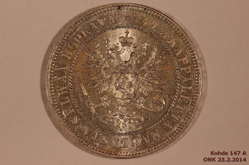 k-0147-a.jpg - Kohde 147 (kuva 1/2), l�ht�hinta: 48 &euro; / myyntihinta: 52 &euro; 2 mk 1908 Ag, hnja, kaunis!, kunto: 8