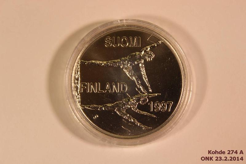 k-0274-a.jpg - Kohde 274, lhthinta: 17 € / myyntihinta: 17 € 100 mk 1997 Ag, BU, Nurmi, kapseli, kunto: 9