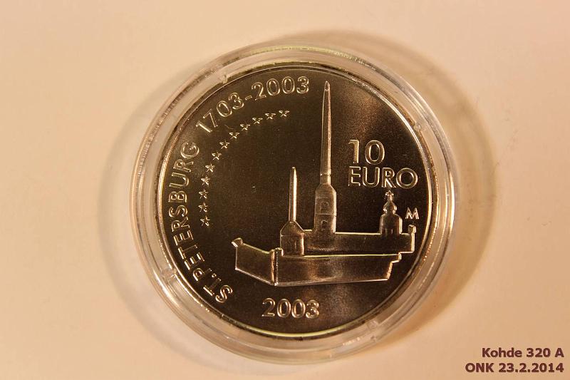 k-0320-a.jpg - Kohde 320, lhthinta: 21 € / myyntihinta: 22 € 10 € 2003 Ag, BU, Mannerheim, kapseli + tod., kunto: 10