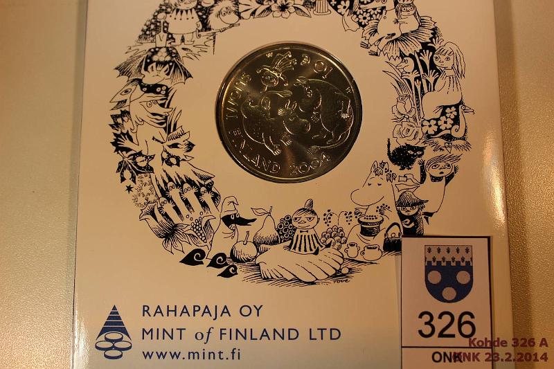 k-0326-a.jpg - Kohde 326, lhthinta: 16 € / myyntihinta: 16 € 10 € 2004 Ag, BU, Muumit, kortissa, kunto: 10