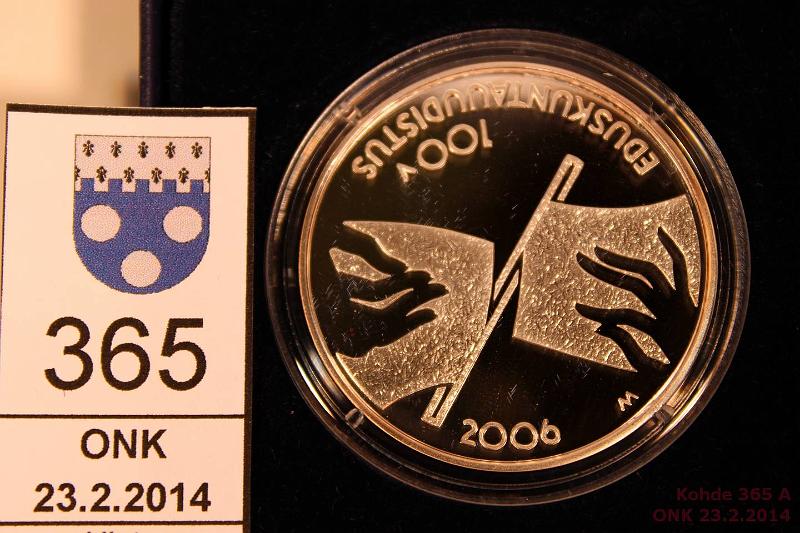 k-0365-a.jpg - Kohde 365, lhthinta: 21 € / myyntihinta: 21 € 10 € 2006 Ag, Proof, Eduskunta, kotelo + tod., kunto: 10