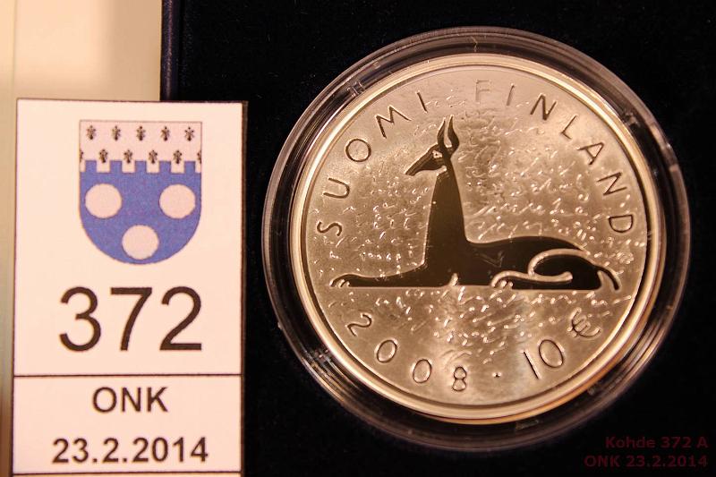 k-0372-a.jpg - Kohde 372, lhthinta: 24 € 10 € 2008 Ag, Proof, Waltari, kotelo + tod., kunto: 10