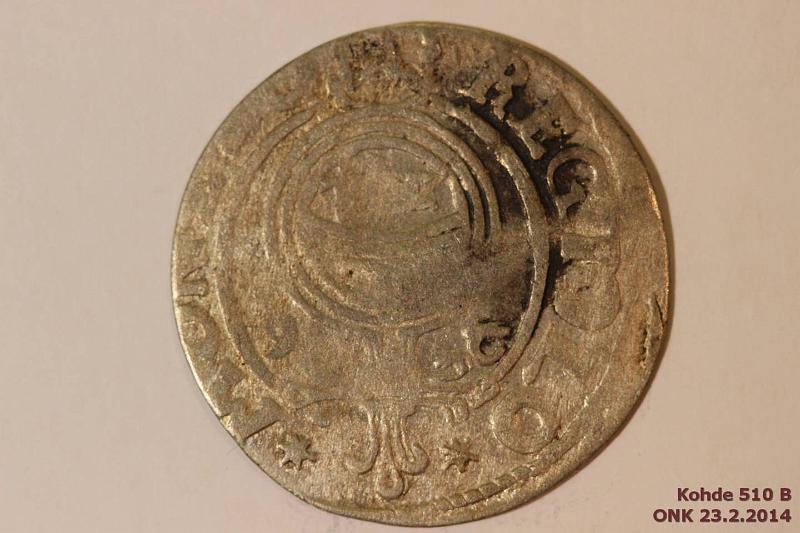 k-0510-b.jpg - Kohde 510 (kuva 2/2), lhthinta: 5 € / myyntihinta: 9 € Puola  3 polker  1626  KM#41  Ag, ( 3 poltorak = 1 kruzierz ), Sigismund III. Taipunut, kunto: 2