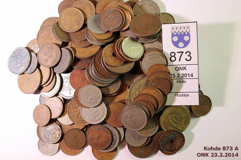 k-0873-a.jpg - Kohde 873, lhthinta: 5 € / myyntihinta: 10 € Suomi n. kg 1919-62 Itsenisyys ennen rahanuudistusta, kunto: 3-7