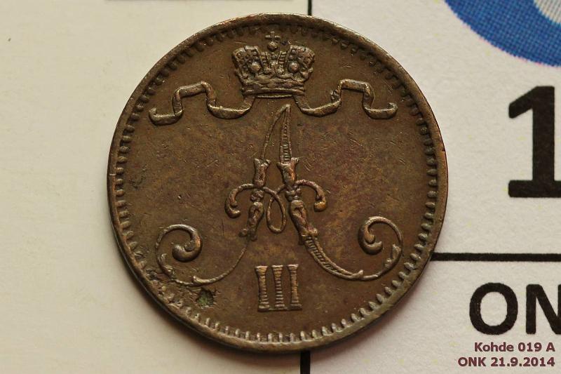 k-0019-a.jpg - Kohde 19 (kuva 1/2), lhthinta: 10 € / myyntihinta: 26 € 1 p 1881 Hp, mv, puhd, kunto: 5