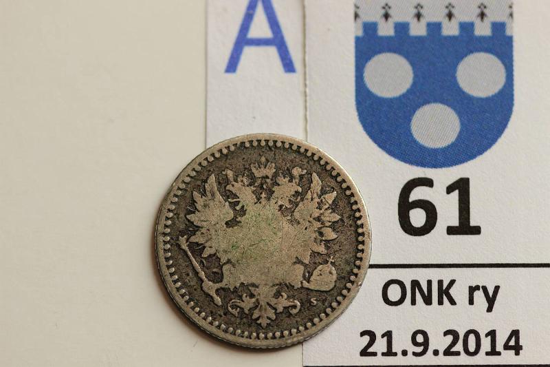 k-0061-a.jpg - Kohde 61 (kuva 1/2), lhthinta: 5 € / myyntihinta: 8 € 50 p 1866 Ag, kunto: 2/3