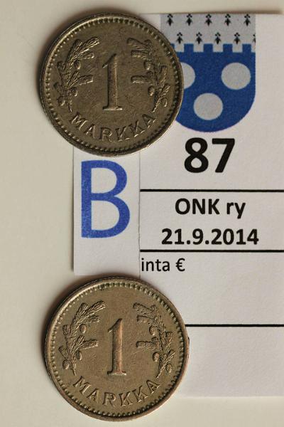 k-0087-b.jpg - Kohde 87 (kuva 2/2), lhthinta: 5 € 1 mk 1936 (2) Ni, vaikea vuosi, kunto: 4,5