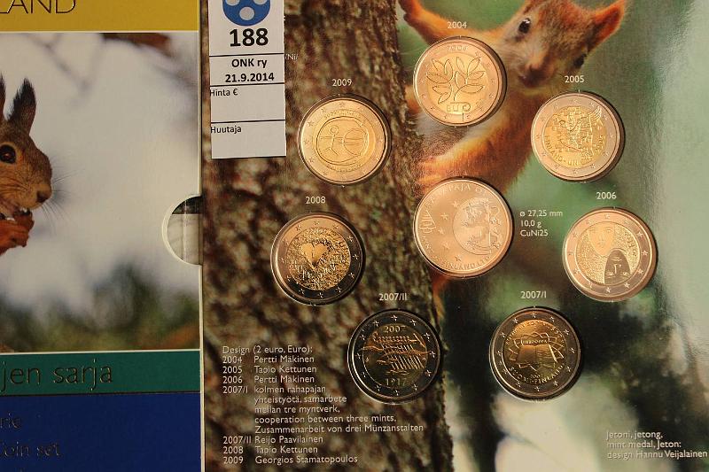 k-0188-a.jpg - Kohde 188, lhthinta: 60 € 2004-09 (6) 2004-09 kaikki Suomen omat (ei Rooma eik EMU) juhlarahat + jetoni blisteriss, kunto: 9