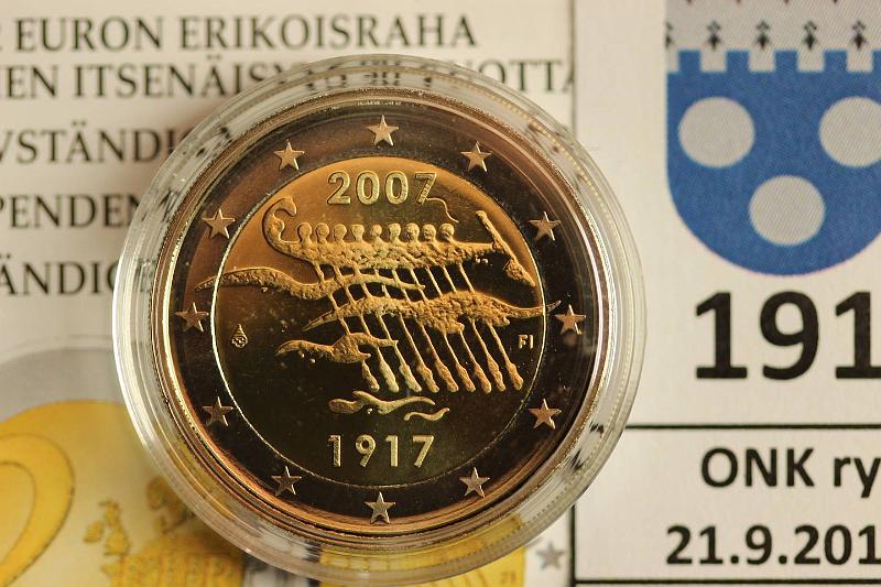 k-0191-a.jpg - Kohde 191, lhthinta: 5 € / myyntihinta: 7 € 2007 Proof, Itsenisyys, kapseli, tod., kunto: 10