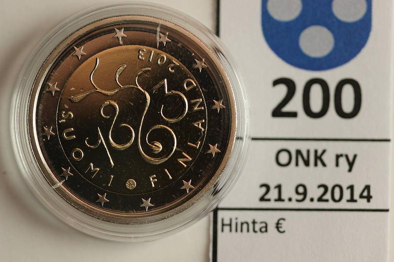 k-0200-a.jpg - Kohde 200, lhthinta: 5 € / myyntihinta: 13 € 2013 Proof, Valtiopivt, kapseli, tod., kunto: 10