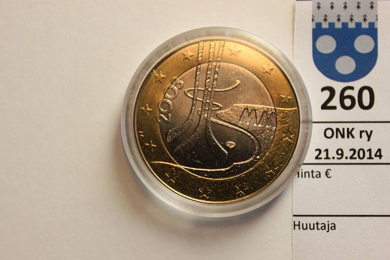 k-0260-a.jpg - Kohde 260, lhthinta: 10 € / myyntihinta: 11 € 5 € 2003 Jkiekon MM ("Juti"), kapseli, kunto: 9