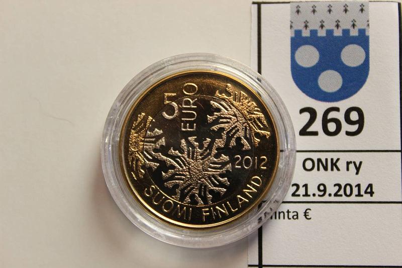k-0269-a.jpg - Kohde 269, lhthinta: 8 € / myyntihinta: 8 € 5 € 2012 Proof, Pohjolan luonto: Kasvisto, pilleri, tod., kunto: 10