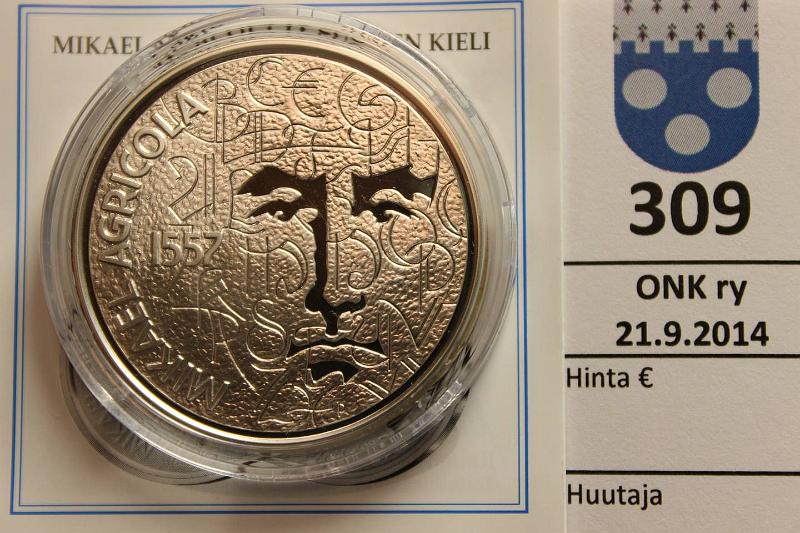 k-0309-a.jpg - Kohde 309, lhthinta: 19 € / myyntihinta: 19 € 10 € 2007 Ag, Proof, Agricola, kapseli, muovikotelo, tod., kunto: 10