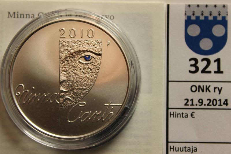 k-0321-a.jpg - Kohde 321, lhthinta: 15 € / myyntihinta: 17 € 10 € 2010 Ag, BU, Canth, kapseli, muovikotelo, tod., kunto: 10