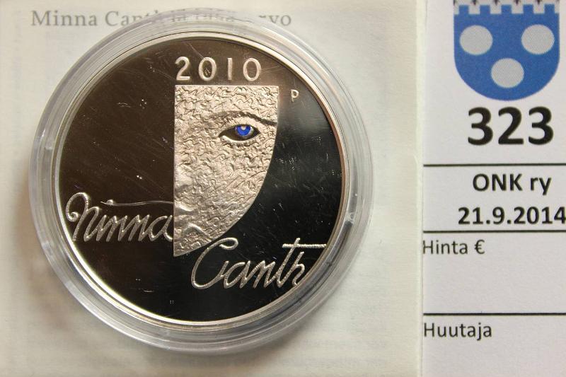 k-0323-a.jpg - Kohde 323, lhthinta: 19 € / myyntihinta: 19 € 10 € 2010 Ag, Proof, Canth, kapseli, muovikotelo, tod., kunto: 10