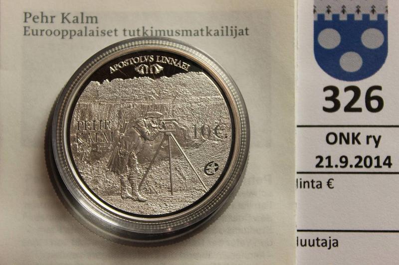 k-0326-a.jpg - Kohde 326, lhthinta: 20 € / myyntihinta: 26 € 10 € 2011 Ag, Proof, Kalm, kapseli, tod., kunto: 10
